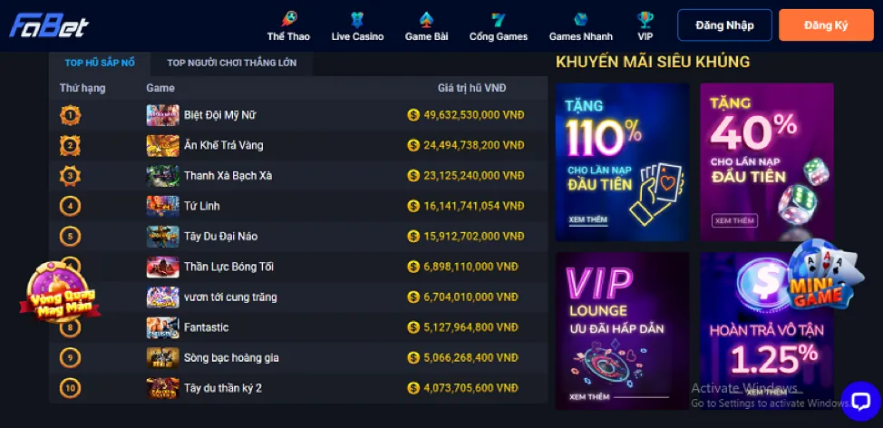 Đa dạng môn thể thao tại win69 khuyến mãi
